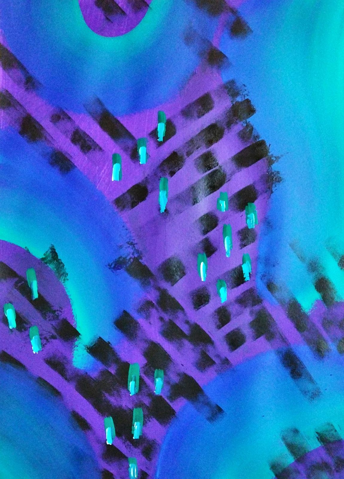 Ritmo Nocturno, Acrílico sobre papel